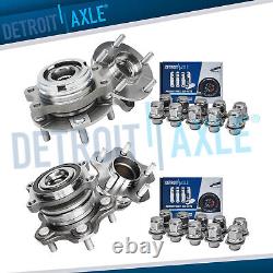 Front Rear Wheel Bearing Hubs with 20pc Wheel Lug Nuts for Altima Maxima Murano