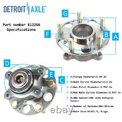 Front Rear Wheel Hub Bearing Assembly for 2006-2011 Honda Civic EX 1.8L with ABS