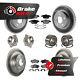 Front Rear Wheel Hub Bearing Coated Disc Brake Rotor And Pads Kit (10Pc) For RWD