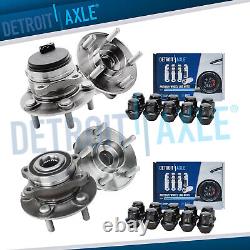 Front & Rear Wheel Hub Bearings +20pc Wheel Lug Nuts for Lincoln MKZ Ford Fusion