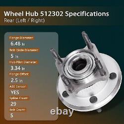 Front Rear Wheel Hub and Bearing for Jeep Grand Cherokee Commander 2006 2010