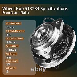 Front Rear Wheel Hub and Bearing for Jeep Grand Cherokee Commander 2006 2010