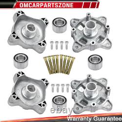 Front & Rear Wheel Hubs & Bearings & Studs Kits For Polaris RZR 800 S 800 08-14