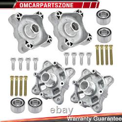 Front & Rear Wheel Hubs & Bearings & Studs Kits For Polaris RZR 800 S 800 08-14