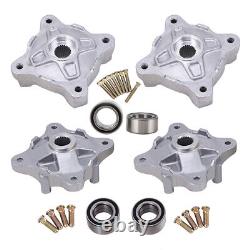 Front & Rear Wheel Hubs & Bearings & Studs Kits For Polaris RZR 800 S 800 08-14