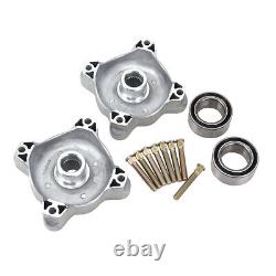 Front & Rear Wheel Hubs & Bearings & Studs Kits For Polaris RZR 800 S 800 08-14