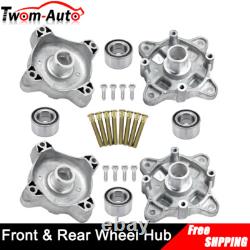 Front & Rear Wheel Hubs WithStuds & Bearings Kit For Polaris Sportsman 570 700 800