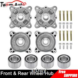 Front & Rear Wheel Hubs WithStuds & Bearings Kit For Polaris Sportsman 570 700 800