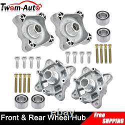 Front & Rear Wheel Hubs WithStuds & Bearings Kit For Polaris Sportsman 570 700 800