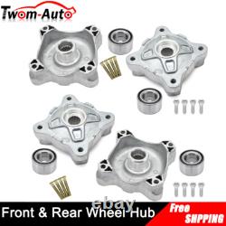 Front & Rear Wheel Hubs WithStuds & Bearings Kit For Polaris Sportsman 570 700 800