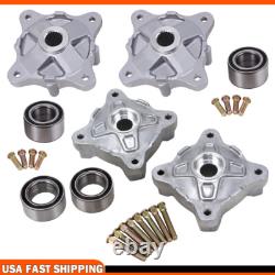 Front & Rear Wheel Hubs WithStuds & Bearings Set For Polaris Sportsman 570 14-2020