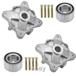 Front & Rear Wheel Hubs WithStuds & Bearings Set For Polaris Sportsman 570 14-2020