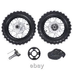 Front Rear Wheel Pair Set Fits for Honda CRF50 XR50 BBR KLX Dirt Bikes 2.50-10