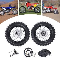 Front Rear Wheel Pair Set Fits for Honda CRF50 XR50 BBR KLX Dirt Bikes 2.50-10