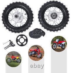 Front Rear Wheel Pair Set Fits for Honda CRF50 XR50 BBR KLX Dirt Bikes 2.50-10