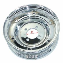 Front Rear Wheel Rim Set Chrome Plated 3.50 X 8 Vespa VBB VLB VNA Models