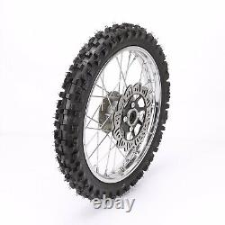 Front Rear Wheel Set 60/100-14 & 80/100-12 Tire Rim Dirt Pit Bike SSR 110CC 125
