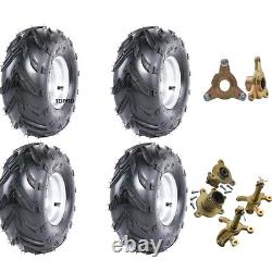 Front Rear Wheels 16x8-7 Tire Rim 3 Stud Hub Spindle Kit Go Kart ATV Quad Taotao