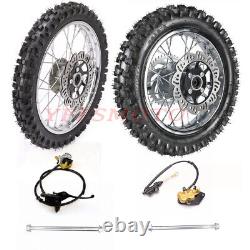 Front Rear Wheels 1.4x14 1.85x12 Rim Tires Disc Brake 12mm Axle 90cc 110cc 125cc