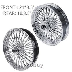 Front & Rear Wheels Combo for 2000-2007 Harley Softail Fat Spoke Wheel Chrome