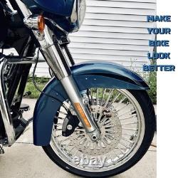 Front & Rear Wheels Combo for 2000-2007 Harley Softail Fat Spoke Wheel Chrome