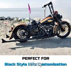 Front & Rear Wheels Combo for 2000-2007 Harley Softail Fat Spoke Wheels Black