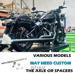 Front & Rear Wheels Combo for 2008-up Softail Fat Spoke Wheel Black, ABS