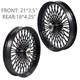 Front & Rear Wheels Combo for 2008-up Softail Fat Spoke Wheel Black, With ABS
