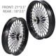 Front & Rear Wheels Combo for 2008-up Softail Fat Spoke Wheel Black and Chrome