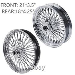 Front & Rear Wheels Combo for 2008-up Softail Fat Spoke Wheel Chrome, With ABS
