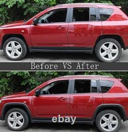 Front & Rear Wheels Fender Flares Protector for Jeep Compass 2011-2016 10 PCS