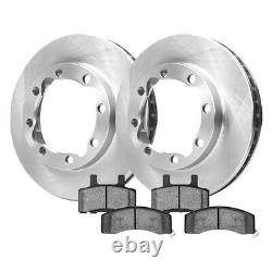 Front Rotors & Ceramic Pads For Ram 3500 2500 K3500 4WD 8 Lug W Dual Rear Wheels