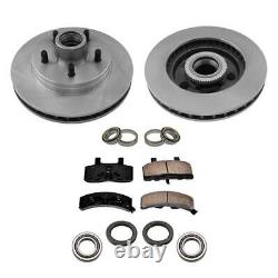 Front Rotors Pads Bearings for GMC C1500 Pick Up 5 Stud Rear Wheel Drive 95-99