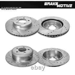 Front and Rear Drill Slot Brake Rotors For Dodge Charger Challenger Chrysler 300