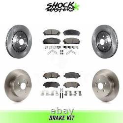 Front and Rear Rotors & Semi Metalic Brake Pads for 2008-2014 Toyota Highlander