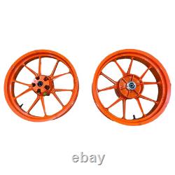 Front and Rear Wheel Rim Orange Fits KTM Duke 390 Racing Bike 2017 2019