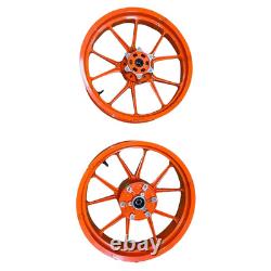Front and Rear Wheel Rim Orange Fits KTM Duke 390 Racing Bike 2017 2019