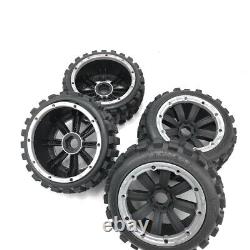 Front and Rear Wheel Tyres Set for 1/5 HPI RV KM Baja 5B