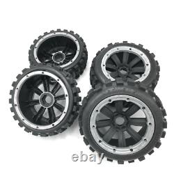 Front and Rear Wheel Tyres Set for 1/5 HPI RV KM Baja 5B