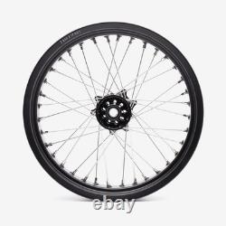 Full-E Charged Front And Rear Wheel Set 17inch X 3.5 & 17inch X 4.25 Black Unit