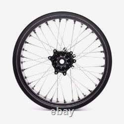 Full-E Charged Front And Rear Wheel Set 17inch X 3.5 & 17inch X 4.25 Black Unit