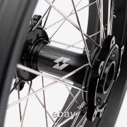 Full-E Charged Front And Rear Wheel Set 17inch X 3.5 & 17inch X 4.25 Black Unit