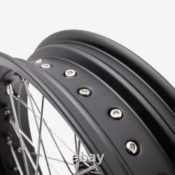 Full-E Charged Front And Rear Wheel Set 17inch X 3.5 & 17inch X 4.25 Black Unit