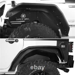 Full Set Front & Rear Wheel Fender Flares Guard For 2007-2018 Jeep Wrangler JK