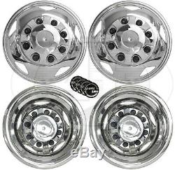 GM Chevy 3500HD 17 Stainless Steel Dually Wheel Simulator Set for 2011Current