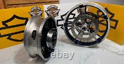 Genuine 09-24 Harley Touring Enforcer Wheel 16x5 Rear 19x3.5 Front OEM