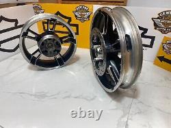 Genuine 09-24 Harley Touring Enforcer Wheel 16x5 Rear 19x3.5 Front OEM