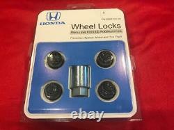 Genuine Honda Accord CIVIC Acura Black Chrome Exposed Wheel Lug Nut Lock Set