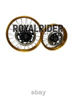 Gold Tubeless Spoked Wheels Fit For Royal Enfield Himalayan 450