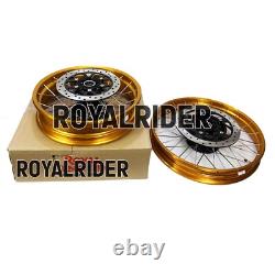 Gold Tubeless Spoked Wheels Fit For Royal Enfield Himalayan 450